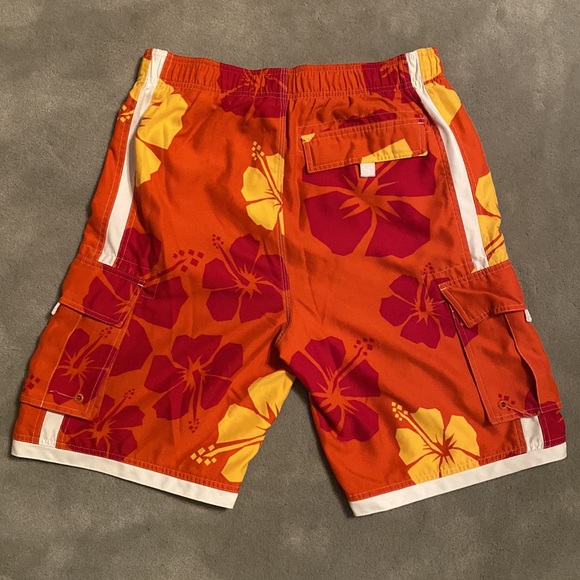 Urban Pipeline Mens Swim Trunks | Color: Orange, Yellow, & Red | Size: Medium - Picture 2 of 3